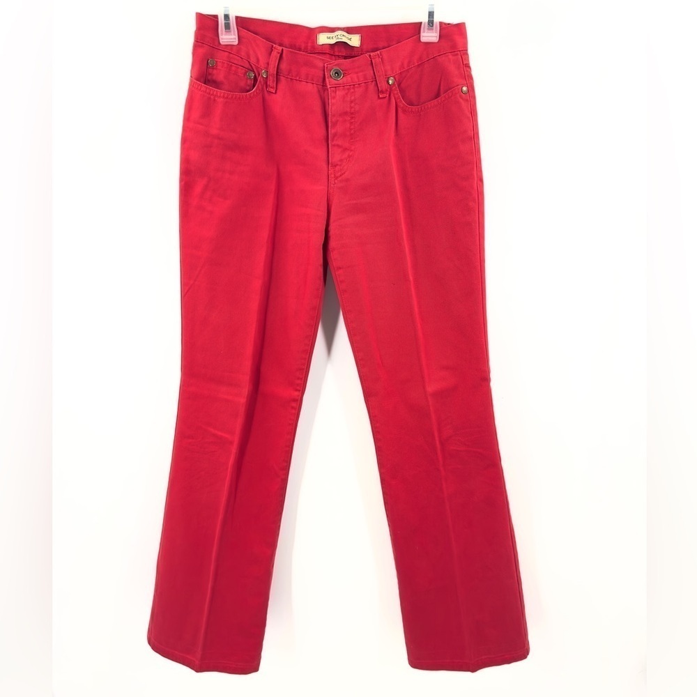 See By Chloe Bootcut Flare Pants Womens 29 Cotton Quiet Luxury Holiday Y2K